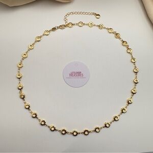 Minimalist gold filled necklace with zirconia